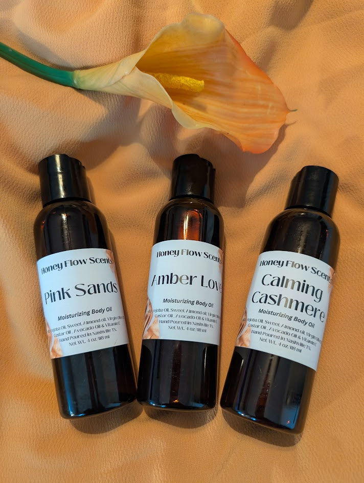 Body Oil 4 oz bottle- Variety of Scents